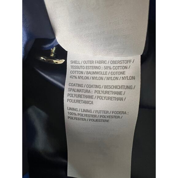 QVC Dennis Basso Double Breasted Trench Coat Pop Color Detail BLUE NWOT SIZE M - Picture 6 of 7